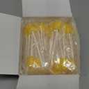 100 Pcs Disposable Mouth Swabs Sponge, BVN Oral Swabs, Oral Care Swabs Disposable, Mouth Swabs, Unflavored and Sterile Disposable Dental Swabsticks for Mouth Cleaning, Sawtooth-Shaped Yellow.