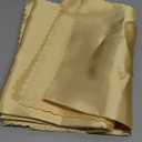 VACVELT 12 Pack Champagne Satin Napkins 20x20 Inch Wedding Napkins, Scalloped Elegant Dinner Napkins Square Table Napkins Decor, Silky Satin Cloth Napkins for Restaurant Banquet Graduation Party