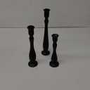 Candlestick Holders Black Candle Holder for Candlestick,Taper Modern Candle Holders Set of 3,Tall Wood Candle Sticks Holder Decor(12"/10"/8" H) (3, Black)