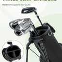 Golf Stand Bag, 3 Way Lightweight Par 3 Golf Bag Dividers Fits Up to 9 Clubs, Easy to Carry Pitch n Putt Golf Bag for Driving Range and Executive Courses