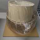 Nuvo 60/5931 45923659317 Two Light Flush Mount, 2, Natural Brass/Beige Linen Fabric Shade