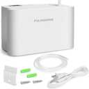 FUJIWARA Condensate Pump Automatic Condensation Drain Removal Mini Quiet Pump for HVAC, Air Conditioner, Dehumidifier, Furnance, Ice Maker, Wall Mounted Suitable for A/ C 1-3HP, White