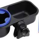 Universal Snack Tray for Stroller with Stroller Cup Holder, Universal Stroller Snack Tray with Cup Holder, Stroller Tray Attachment and Stroller Accessories (Blue)