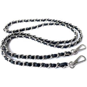 Caviar leather Purse Chain Strap Slim Wide 8mm Length 48.4inch Replacement crossbody chain strap for small handbag