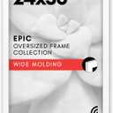 Americanflat 24x36 Poster Frame with Polished Plexiglass - White Picture Frame - Wide Photo Frames Made of Engineered Wood for Vertical or Horizontal Wall Display - Epic Collection - White