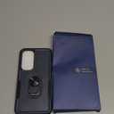 for Samsung Galaxy S25 Plus/S24 Plus Case with Screen Protector+Camera Lens Protector,Heavy Duty Shockproof Full Body Protective Cover Built in Rotatable Metal Ring Holder Kickstand,2025 Navy Blue