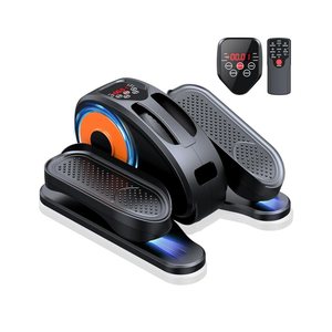 Under Desk Elliptical Machine, Ellipse Leg Exerciser for Seniors Fully Assembled, Quiet & Portable Electric Seated Pedal Exerciser with Remote Control & 12 Adjustable Speeds