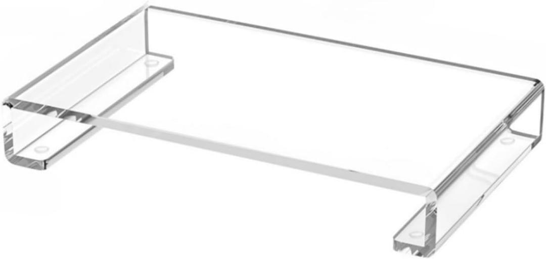 Crystals Elegant Clear Acrylic Tray Pedestals Stand for Bathroom and Kitchen Organization Sturdy and Easy to Use