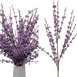 10 Pcs 30" Long Jasmine Artificial Flowers Fake Flowers Dry Branches for Mothers Day Home Office DIY Floral Art Plant Wedding Table Centerpieces Party Vase Decoration (Macaron Purple)