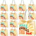 Frienda 25 Pcs Baby Shower Party Favor for Guests Baby Shower Gifts Bag with Handles Goodie Bags for Newborn Gender Reveal Supplies(Son)