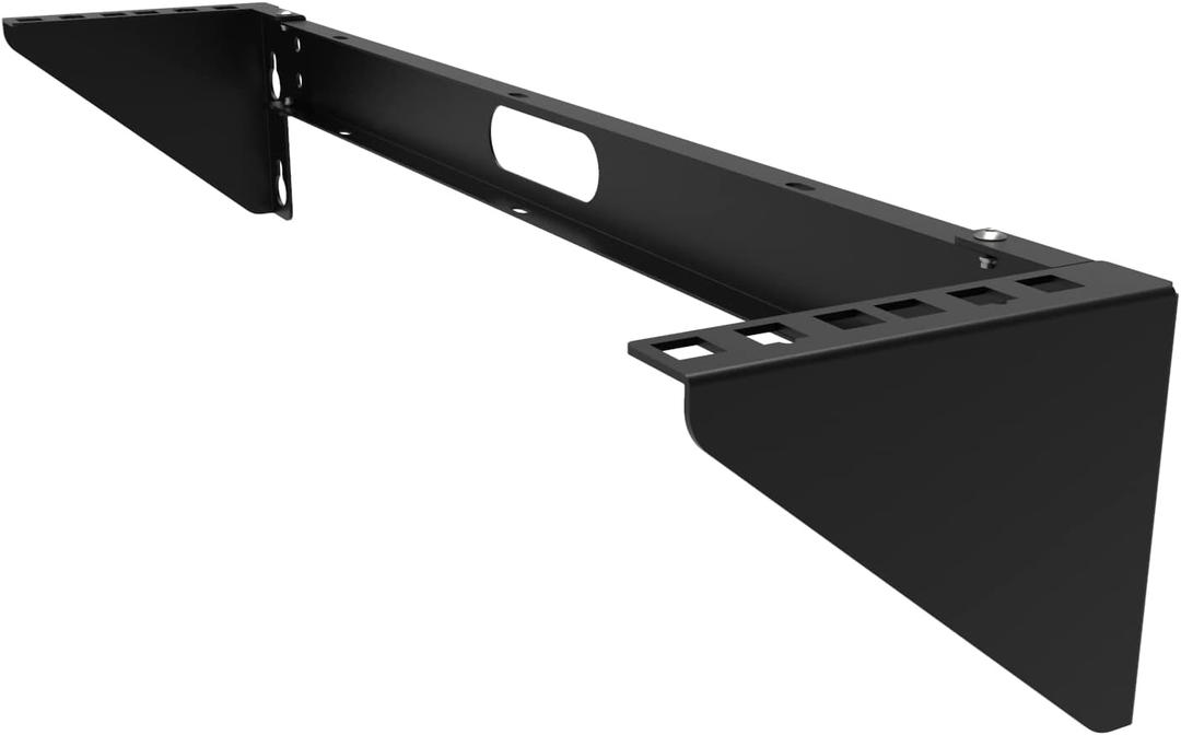 2U Foldable Wall Mount Patch Panel Bracket -Vertical Wall Mount Rack for 19 inches Networking Equipments Including Hardware