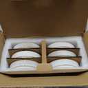 famiware Star Soy Sauce Dish Ceramic Dipping Bowls Set of 6, 4 oz Individual Dip Sauce Cups/Bowls/Dishes/Plates, Small Serving Bowl for Side Dishes, Dessert, Ice Cream, Condiments - Cappuccino White