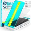 2 Pack Matte Glass Screen Protector for iPhone 17 Pro 6.3-inch with Auto Fit Box + 2 Pack Camera Lens Protector, Anti-Glare Anti-Fingerprint Tempered Glass, Dust Free Installation