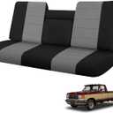 SAPUBK Front Seat Covers Replace for 1987-1991 Ford F150 Front Bench Seat with Opening Armrest and Molded Headrest, Knitted Fabric Composite Soft Foam Lining Airmesh Breathable Seat Cover