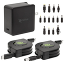 ReTrak 65W Retractable Universal Laptop Charger + 14 Tips USB C
