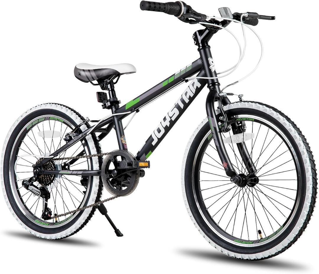 JOYSTAR Lubbock 20 24 Inch Kids Bike for Boys & Girls Ages 7-12 Years Hardtail Mountain Bike for Kids with 1-Speed/7-Speed Drivetrain, White Wall Knobby Tires, Kids' Bicycle, 20 Inch Wheels