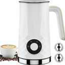 Milk Frother and Steamer, 4 in 1 Electric Milk Frother, 11.8oz Automatic Hot and Cold Foam Maker and Milk Warmer for Latte, Cappuccino, Hot Chocolate, Dishwasher Safe