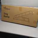 Dog Ramp for Bed - Extra Wide - Excellent Traction, Pet Ramp for Small Large Dogs to Get on Couch Car, Non-Slip Rubber Surface, 17’’W, Hold up to 200lb, Adjustable, Foldable (200LBS)