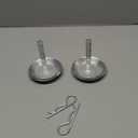 AR-PRO (2-Pack) Replacement Snow Plow Skid Shoes - Replaces Part ATV UTV Polaris K-Plow Nos 2205071 and 2208864 - Hardened Steel Snow Plow Non-Slip Base - with Quick-Release Cotter Pins (Silver)