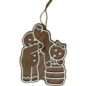 Drunk Gingerbread Man and Woman Beer  - Themed Naughty Gingerbread Christmas Ornaments (Keg Stand)