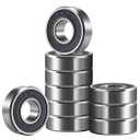 Donepart R42RS Ball Bearings 1/4 x 5/8 x 0.196 inch C3 High Speed Double Sealed and Lubricated Bearings for Motor, Wheels, Bike, Pool Pump, Spinners (10 Pack)