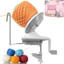 SPEENSUN Yarn Winder, Yarn Winder for Crocheting, 3.5 OZ Easy-to-Install and Efficiently Yarn Ball Winder with Lower Noise, Yarn Spinner for Crochet and Knitting Lover for Yarns Below Size 5 (White-Gray (Capacity 3.5oz))