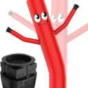 Inflatable Tube Man with Blower: 6 FT Tall Wacky Waving Inflatable Tube Guy for Outdoor Decoration with Mini Blower Fan, for Mall Opening, Business Advertising (RED)