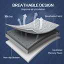 SINWEEK 3 Inch Mattress Topper King Size, Soft Memory Foam for Back Pain Relief, Breathable Bed Topper with Grey Cover, CertiPUR-US Certified