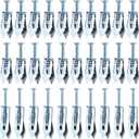PAGOW 60 Pcs Self-Drilling Anchors, 3 Sizes Anchors and Screws for Heavy Duty, Metal Screw Anchors Kit, No Drill and Holes in Wall (Silver, 1.18"+1.37"+1.77")