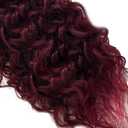 Color #99J Burgundy Human Hair Bundles Wine Red Water Wave 3 Bundles Human Hair 26 28 30 Inch 50G Double Weft Grade 12A Unprocessed Virgin Remy Hair Extensions 50g Per Bundle