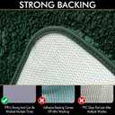 MIULEE Dark Green Bathroom Rugs Set 2 Piece, Soft Absorbent Microfiber Bath Mat Set, Non Slip Quick Dry Machine Washable Plush Shaggy Bath Rugs for Bathroom Floor, Tub and Shower, 20"x30"+16"x24"