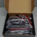 WahMOTOTin 4pcs 6" inch Oval 52 LEDs Trailer Trucks Halo Taillight, 2x Red LED Stop Brake Turn Lights, 2x White LED Reverse Back up Tail Lights【Patented】 w/ Rubber Grommet Flash Mount For RV/ Van, DC 12V