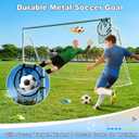 Soccer Goals for Backyard Soccer Goal 12x6 Big 10x6.5 8x6 6x4FT Soccer Goals for Youth Adults and Kids Large Metal 2" Goal Post with Agility Ladder and Target Net Soccer Cones Practice Equipment