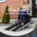 Portable Wheelchair Ramp 5FT, Non-Skid Aluminum Ramps for Wheelchairs for Home Steps, 800 LBS Capacity Handicap Ramp for Doorway, Threshold, Front Porch, Entry, Stairs