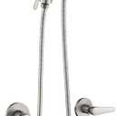 2 Handle Shower Faucet Shower System Complete 2 in 1 Shower Combo Set with Handheld Showerhead Shower Trim Kit Shower Fixtures Brushed Nickel