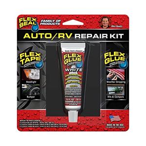 Flex Seal Auto/RV Repair Kit, Super Strong, Waterproof, Rubberized, UV Resistant, Car, Truck, Motorcycle, Seal and Patch, Bond and Repair, Quick Fix for Rips and Tears