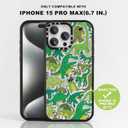 2 x for iPhone 15 Pro Max Cute Cartoon Dinosaur Clear Phone Case