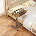 Furist Laptop Lap Desk, Mobile Adjustable Overbed Bedside Table with Wheels, Portable Standing Bed Desk, Rolling lapdesk Lap desks for Adults with Casters& Mouse Pad