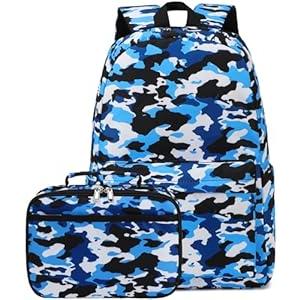 CAMTOP Backpack for Kids, Boys Girls Preschool Backpack with Lunch Box Toddler Kindergarten School Bookbag Set for Age 3-9