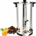 2.6 Gal Commercial Coffee Urn, 70 Cups/10L Stainless Steel Large Coffee Dispenser, 1000W Coffee Maker Urn With Double Wall, For Quick Brewing, Stays Hot for Tea & Beverage at Events & Catering