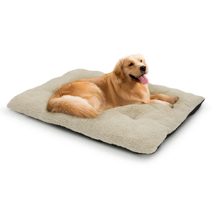 Medium Dog Bed, Short Plush Dog Cage Bed Fluffy, Washable Dog Mat with Non-Slip Bottom for Medium 