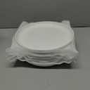 Sweese Dessert Plates, 7.8 Inch Porcelain Round Salad Plates Set of 6, Small Appetizer, Small Dish Set, Microwave & Dishwasher Safe, Scratch Resistant Slates set, White