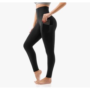 SINOPHANT High Waisted Leggings with Pockets Women, Full Length Capri Buttery Soft Stretchy Yoga Pants Small, 3 Pack