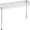Whitmor Wire Shelving Unit, Metal Storage Shelves, Durable Heavy Duty Shelf, Easy Assembly for Pantry, Kitchen, Garage, Plant, 14" x 30" x 15" (Chrome)