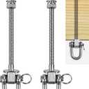 SELEWARE Set of 2 Heavy Duty Swing Hanger 1800LB Capacity, M10 x 9.3" Swing Bolts, Stainless Steel Swing Hooks for Wood and Steel Beam Yoga Hammock Chair Punching Bag Porch Swing Sets Seat