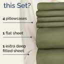 Extra Deep Queen Sheet Set - 6 Piece Breathable and Cooling Sheets - Hotel Luxury Bedding for Women, Men, Kids & Teens - Easy Secure Fit - Soft, Wrinkle Free & Comfy - Extra Deep Pockets - Sage Green