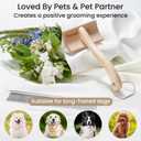 Bobopal Dog Slicker Brush for Shedding,Dog Brush for Long Haired Dogs & Remove Tangles & Mats,Ergonomic Handle Grooming Like Professional,Beech Wood,S
