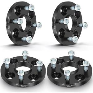 ECCPP 4Pcs 4 Lug Wheel Spacers Hubcentric 4X100 12X1.5 56.1Mm 15Mm Black Compatible With 2007-2020 For Honda Fit 1980-2005 For Honda Civic 2000-2014 For Honda Insight