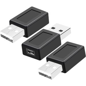 3 Pack USB 2.0 A Male to USB Micro Female Adapter Converter