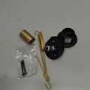 Tub Drain Linkage Assembly with Trip Lever and Strainer Done Cover, Universal Overflow Faceplate Trim Kit with Screws, Fit for Bathtub Trip Lever Waste and Overflow Drain Kit, Matte Black